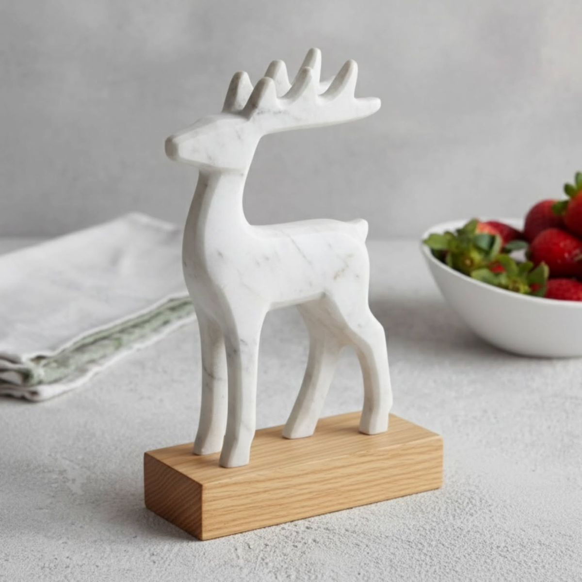 Marble Deer Figurine